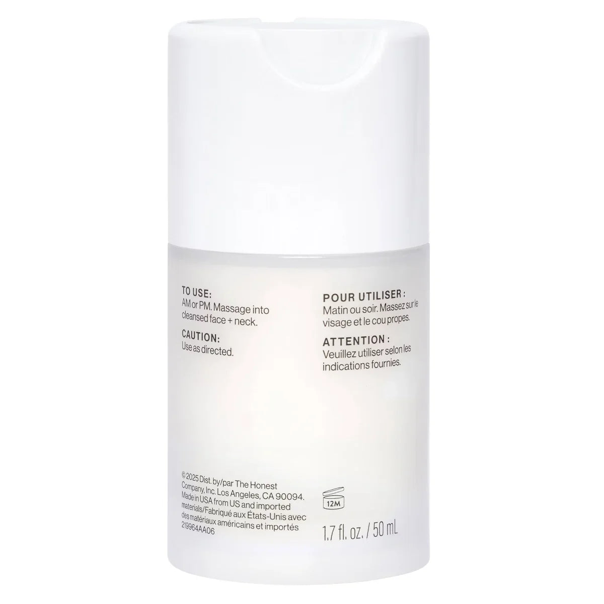 Honest Beauty Deep Hydration Face Cream with Shea Butter - 1.7 fl oz: Unscented, Anti-Aging, Sensitive Skin