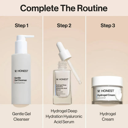 Honest Beauty Hydrogel Deep Hydration Hyaluronic Acid Serum with Rambutan 1 fl oz: Paraben-Free, Silicone-Free, Vegan