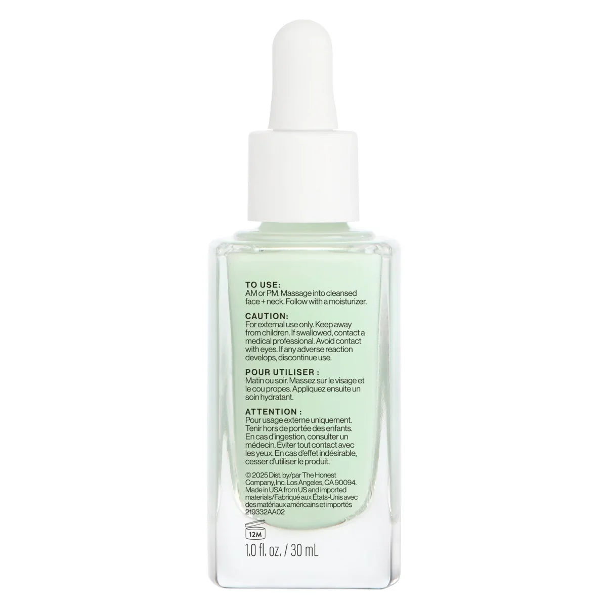 Honest Beauty Daily Green Juice Antioxidant Super Facial Serum - Travel Size - 1 fl oz: Vegan, Deep Hydration, Face Application