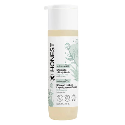 The Honest Company Sensitive Conditioner10 fl oz + Face & Body Lotion8.5 fl oz + Bubble Bath12 fl oz + Detangler4 fl oz + Shampoo + Body Wash 10 fl oz