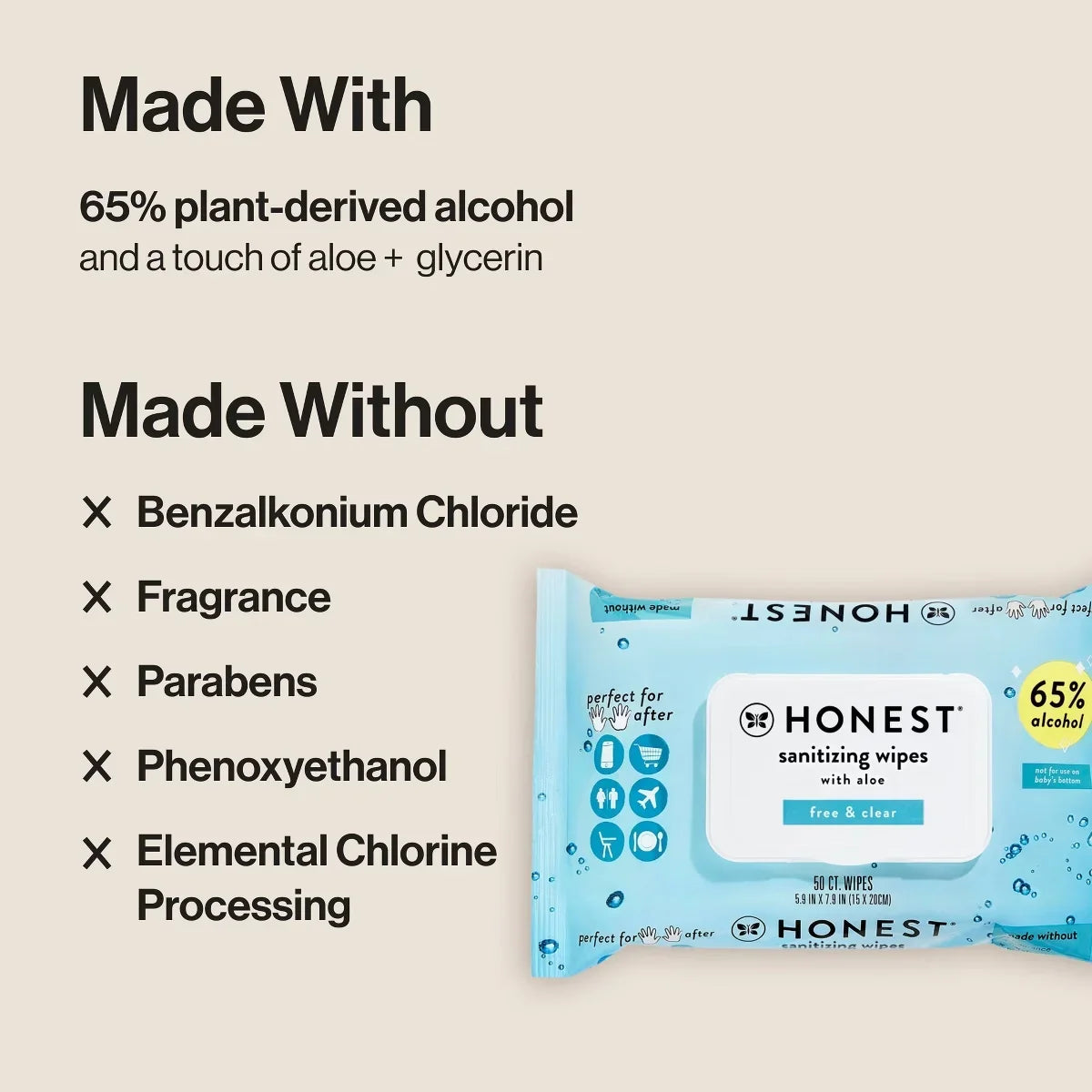 The Honest Company Alcohol Hand Sanitizing Wipes 3pk/150ct + 30ct Sniffer Soothers Nose and Face Wipes + 2 fl oz Hand Sanitizer Spray